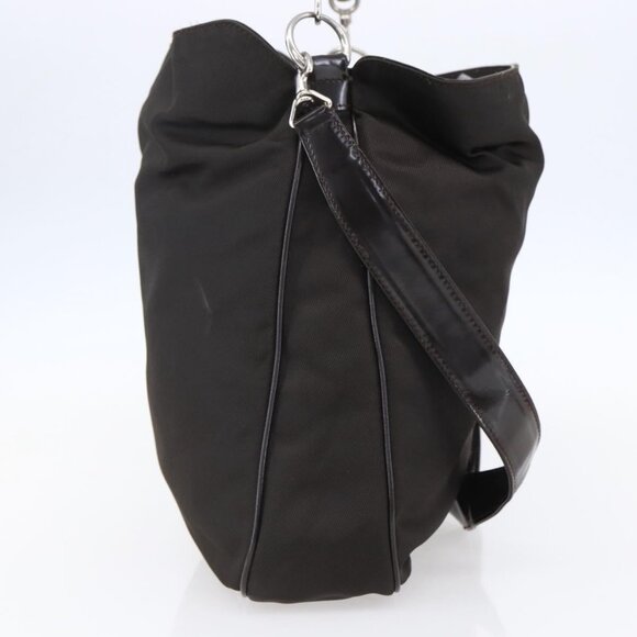 GUCCI Bamboo Hand Bag Nylon 2way Brown Silver 001 2123 1577 Auth 148948 - Picture 5 of 16